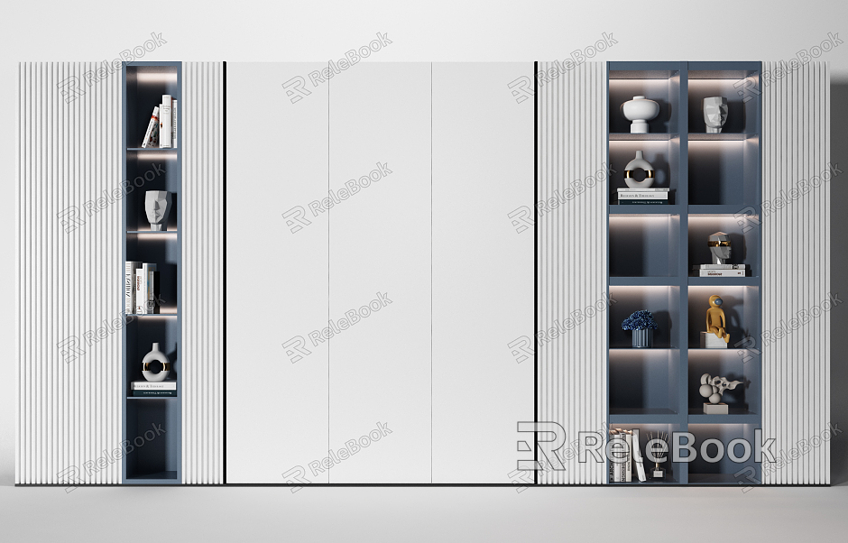 Modern Bookcase Decorative Cabinet model