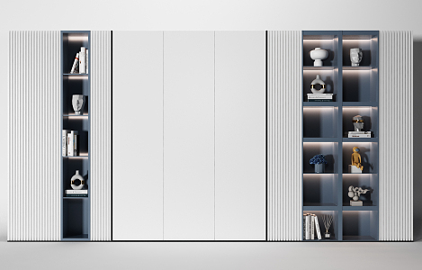 Modern Bookcase Decorative Cabinet 3d model