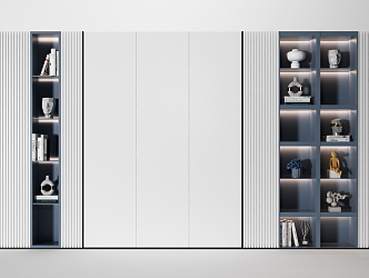 Modern Bookcase Decorative Cabinet 3d model