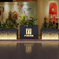 Outdoor Storefront Decorative Planters With Green Plants And KM FORMULA Logo Background Sale Posters