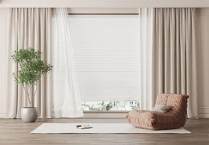 Modern Curtains 3d model