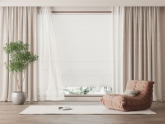 Modern Curtains 3d model