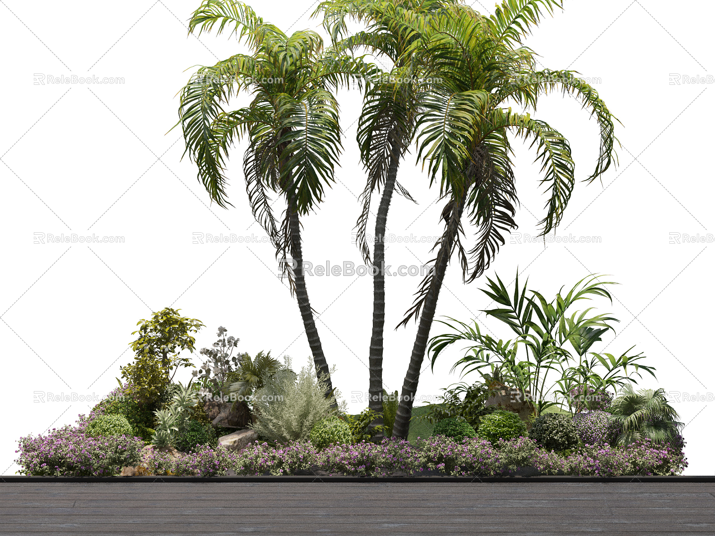 Modern Plants Plant Landscape Group 3d model