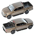 Tan Four Door Pickup Truck With Modern Exterior Design And Stylish Black Wheels
