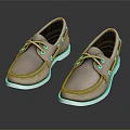 Classic Gray Lace Up Boat Shoes With White Soles Casual Wear