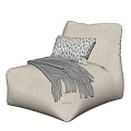 Modern Single Sofa Lazy Sofa 3d model