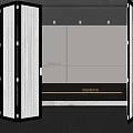 Modern Interior With Open Folding Glass Doors And Sleek Reception Counter Design
