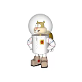 Cute Astronaut Themed Plush Toy With Transparent Helmet White Body And Fluffy Ears