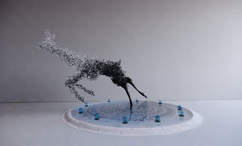 Modern Urban Sculpture Landscape Sculpture Waterscape Sculpture Animal Sculpture 3d model