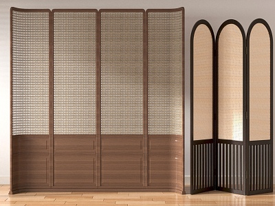 Screen partition interior decoration 3d model