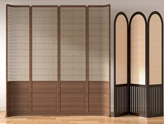 Screen partition interior decoration 3d model