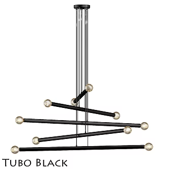 Modern Chandelier Large Black Pendant 3d model