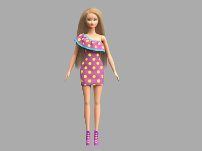 Barbie Doll Children's Toy Figure Doll 3d model