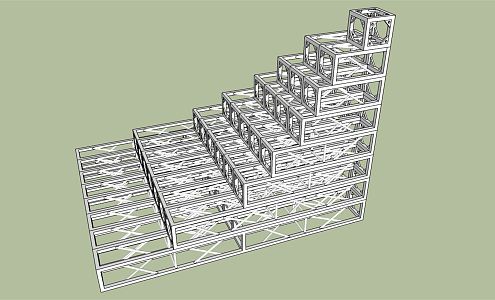 modern truss 3d model