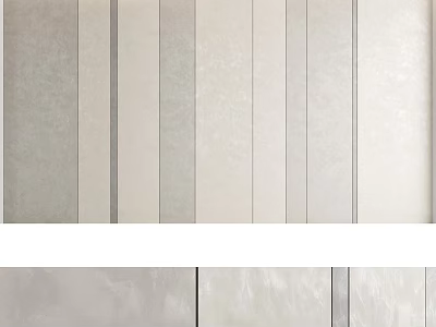Stylish Modern Wall Paneling In Light Gray White Tones With Textured Surface Design 3d model