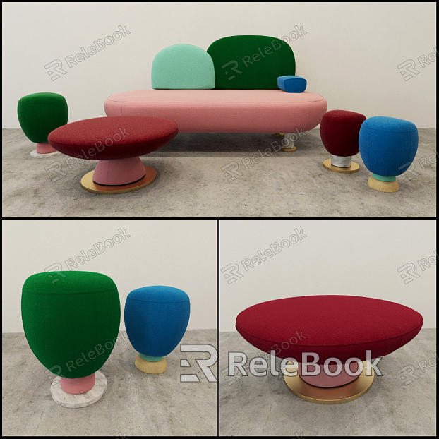 Modern sofa stool children's sofa sitting squat combination model