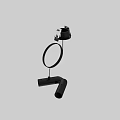 Black Modern Downlight Spotlight With Sleek Design For Home Interior Ceiling Mounting