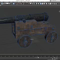 Cannon Earth Cannon Battery Cannon Gun Ancient Cannon Tower Battery Wall Cannon Low Face Low Number Low Model Simple Model Game Movie and TV Level Super Realistic 3d model