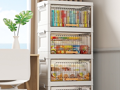 Snack Storage Cabinet Book Storage Box Book Storage Cabinet Snacks Potato Chips Drinks 3d model