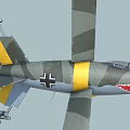 Military Fighter Jet With Camouflage Paint Shark Mouth Design And Wings