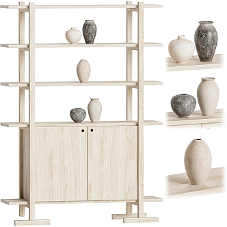 Modern Storage Rack Decorative Rack 3d model