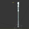 Ornamental Skull Top Staff With Black Shaft And Gold Decorative Accents