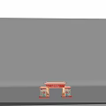 Traditional Chinese Archway Featuring Red Orange Decorations Classic Eaves and Ornamental Patterns