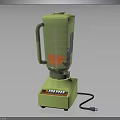 Vintage Green Blender With Transparent Jar Control Buttons And Power Cord