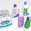 Daily Washing Essentials With 3PLY Cotton Tissue Rolls Laundry Detergent And Hand Wash Bottles