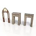 Architectural Doorway Decorations With Carved Patterns And Various Design Styles