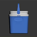 Blue And White Portable Cooler Box With Handle And Insulated Design