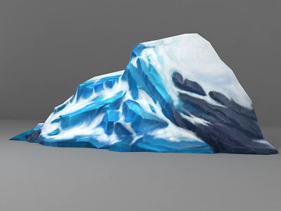 Detailed 3D Iceberg Model With Blue White Texture And Realistic Structure 3d model