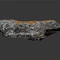 Natural Stone Rock With Orange And Gray Textured Rough Surface 3d model
