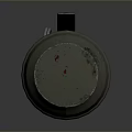 Green Military Hand Grenade Weapon With Metal Pin And Textured Surface