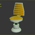 Modern Yellow Office Chair With Padded Seat Backrest And Swivel Base Design