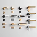 Modern door handle hardware door handle 3d model