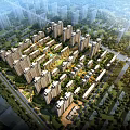 Aerial Planning of Modern Residential Area With High Rise Buildings Green Spaces And Road Networks