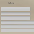 Poliform White Decorative Lines Various Styles For Interior Design Molding Strips 3d model