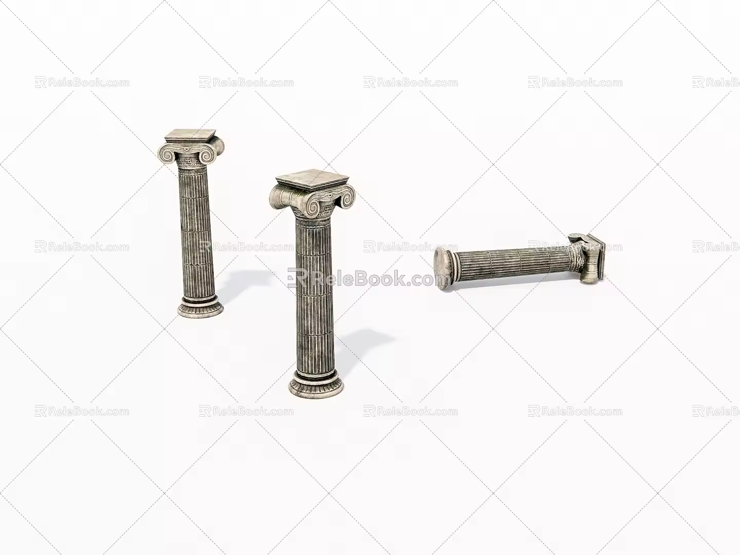 modeling stone pillar 3d model