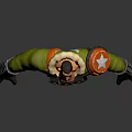 3D Stylish Cartoon Character Wearing Green Uniform With Red Gear And Knee Pads