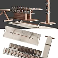 Sports Equipment Including Punching Bag Wooden Ladder Dumbbell Rack Dumbbells And Training Bench For Home Use