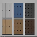 Various Colored Lockers With Numbered Doors In Different Materials And Styles