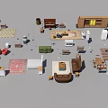 Various Home Furniture And Decor Items Including Chairs Tables Cabinets Rugs And Sofas