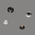 Modern Recessed Spotlights In Black White And Metal Colors On Ceiling For Interior Lighting