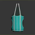 Turquoise Portable Storage Bag With Transparent Window And Handle For Bottles
