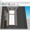 modern elevator hall elevator car 3d model