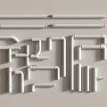 Pipeline modern pipeline drainage pipeline sewer pipeline combination 3d model