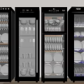 Haier Modern Kitchen Appliances Featuring Black Glass Doors For Storing Dishes And Utensils