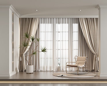 Modern Curtains 3d model