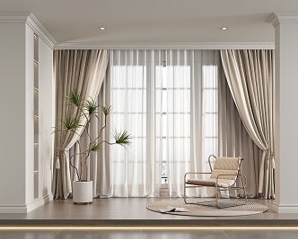 Modern Curtains 3d model